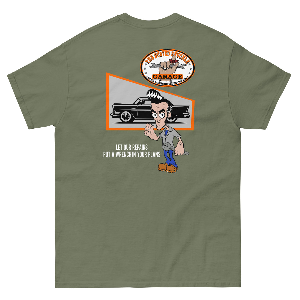 Busted Knuckle Garage Carguy Repairs Gone Bad Two-Sided T-Shirt