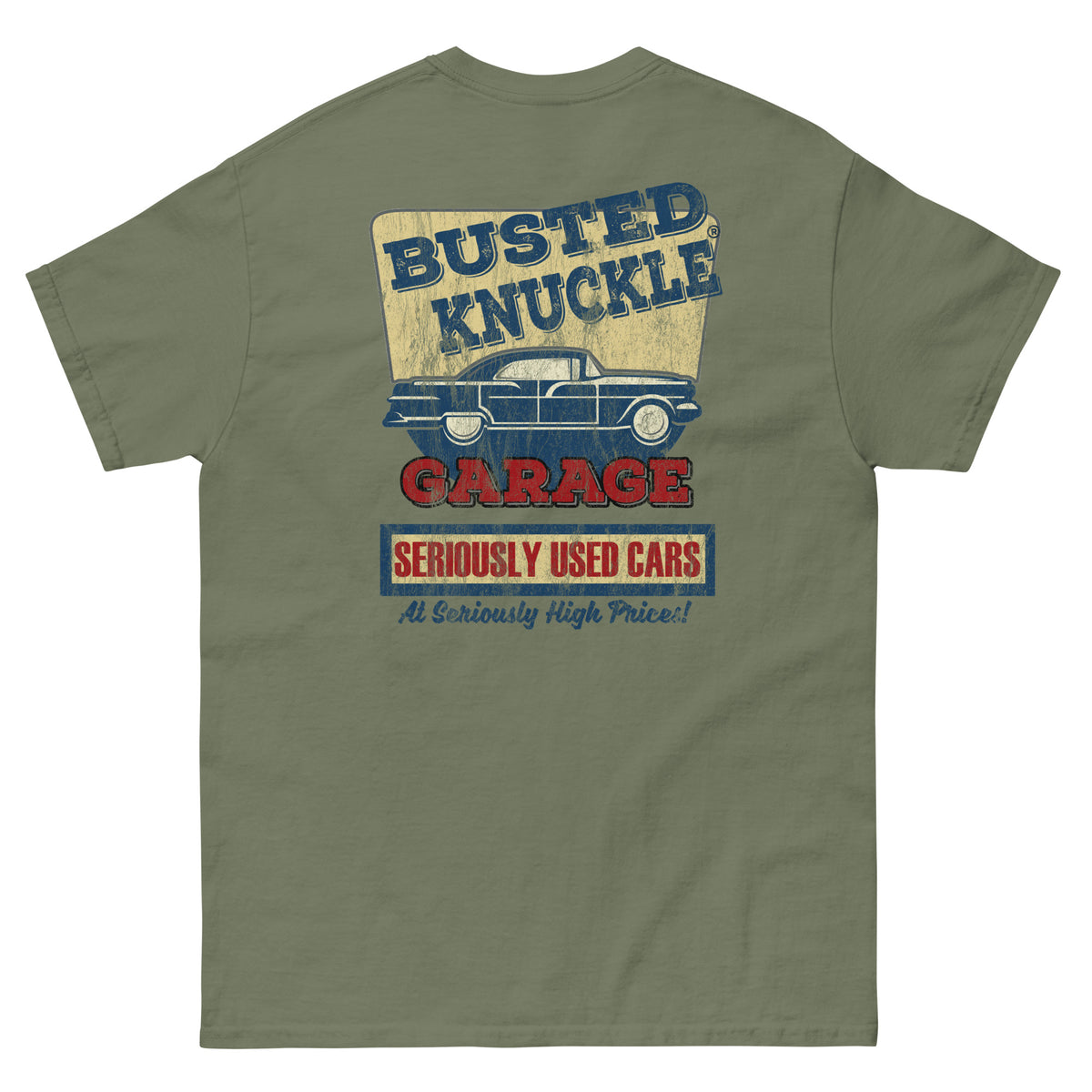 Busted Knuckle Garage Carguy Seriously Used Cars Two-Sided T-Shirt