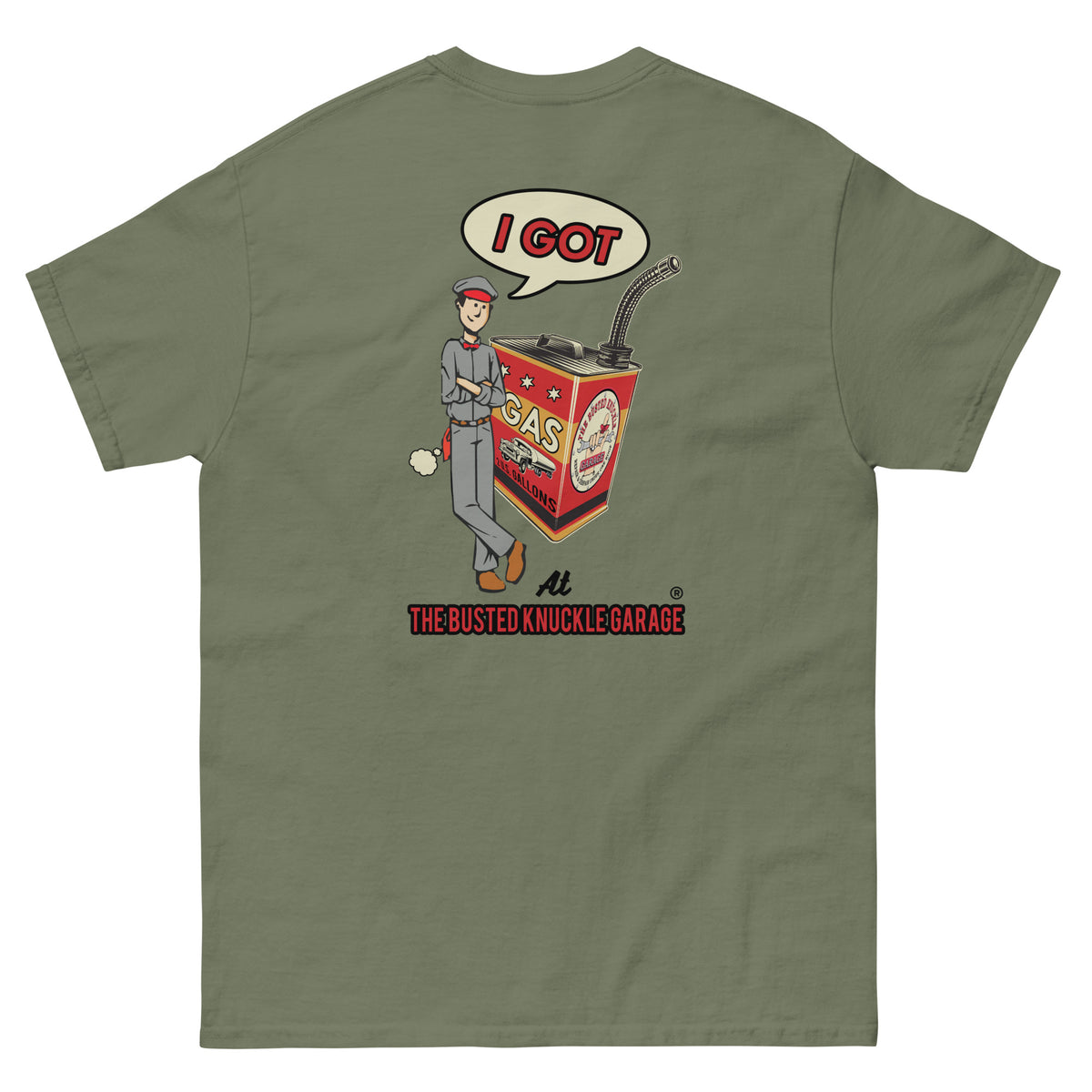 Busted Knuckle Garage Carguy Got Gas Two-Sided T-Shirt