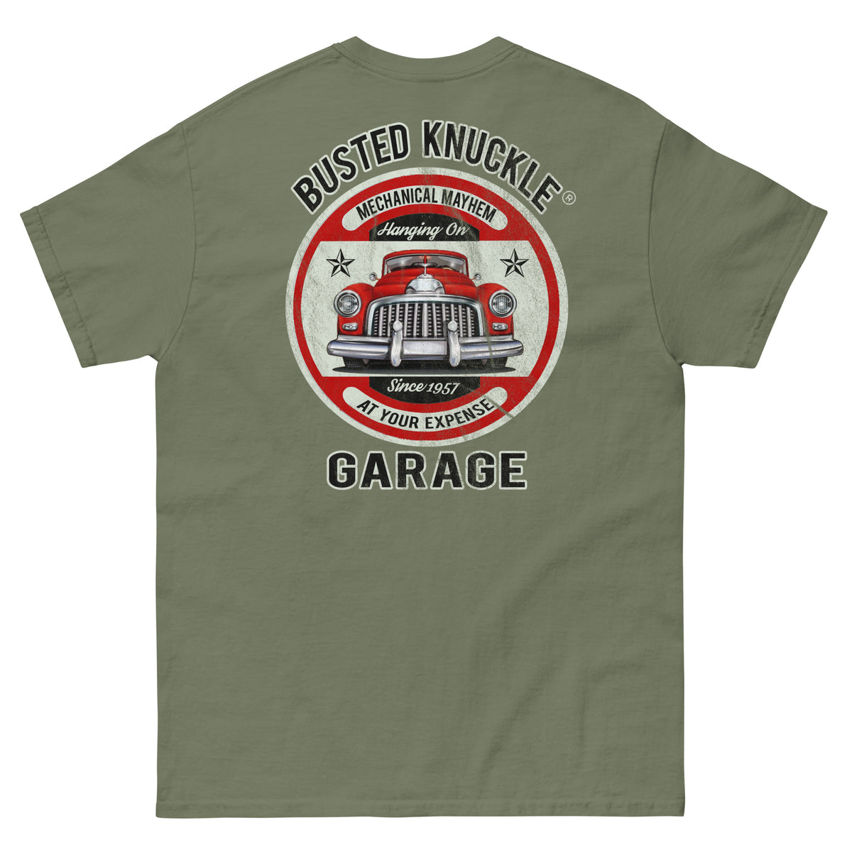 Busted Knuckle Garage Carguy Mechanical Mayhem Two-Sided T-Shirt