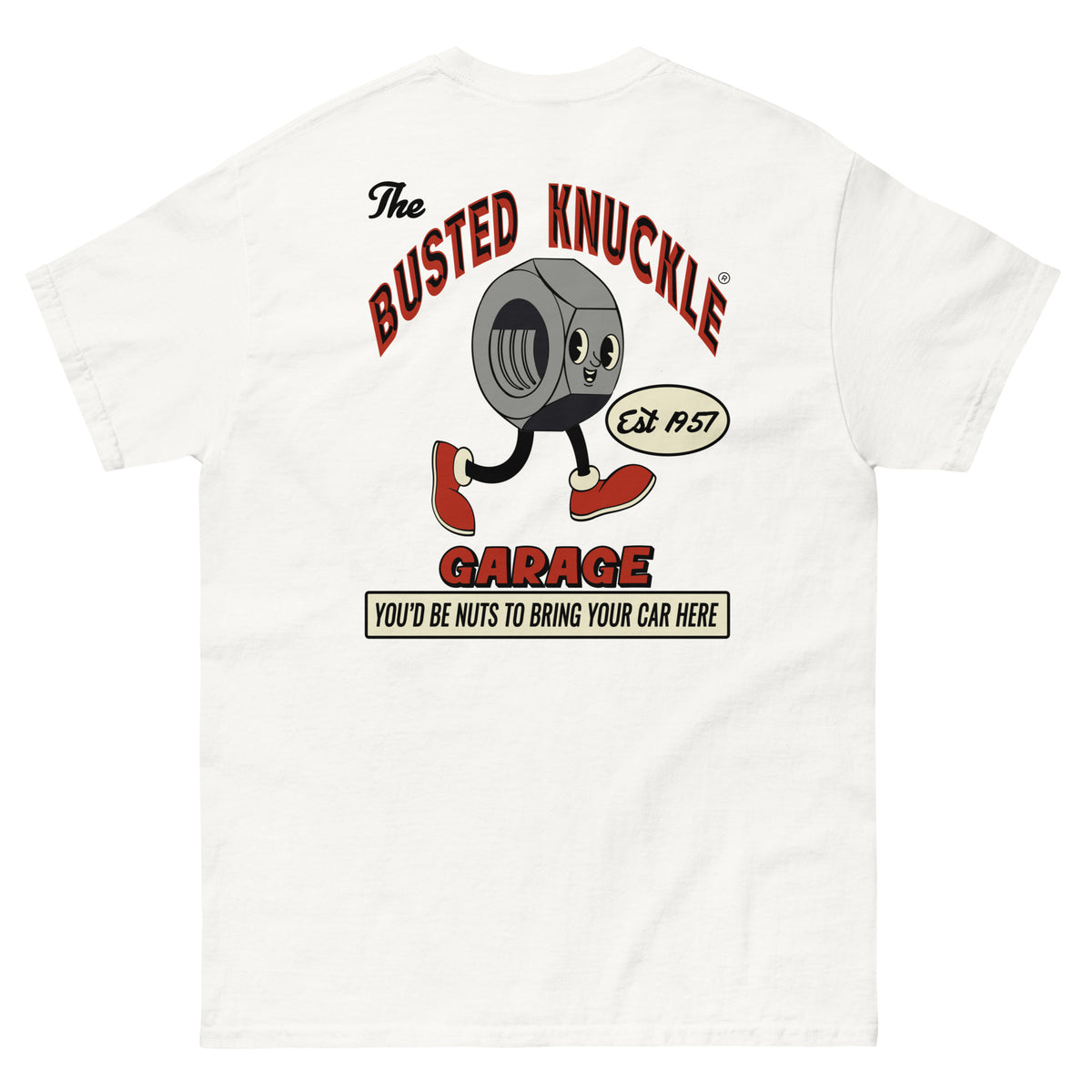 Busted Knuckle Garage Carguy Bad Car Repair Two-Sided T-Shirt