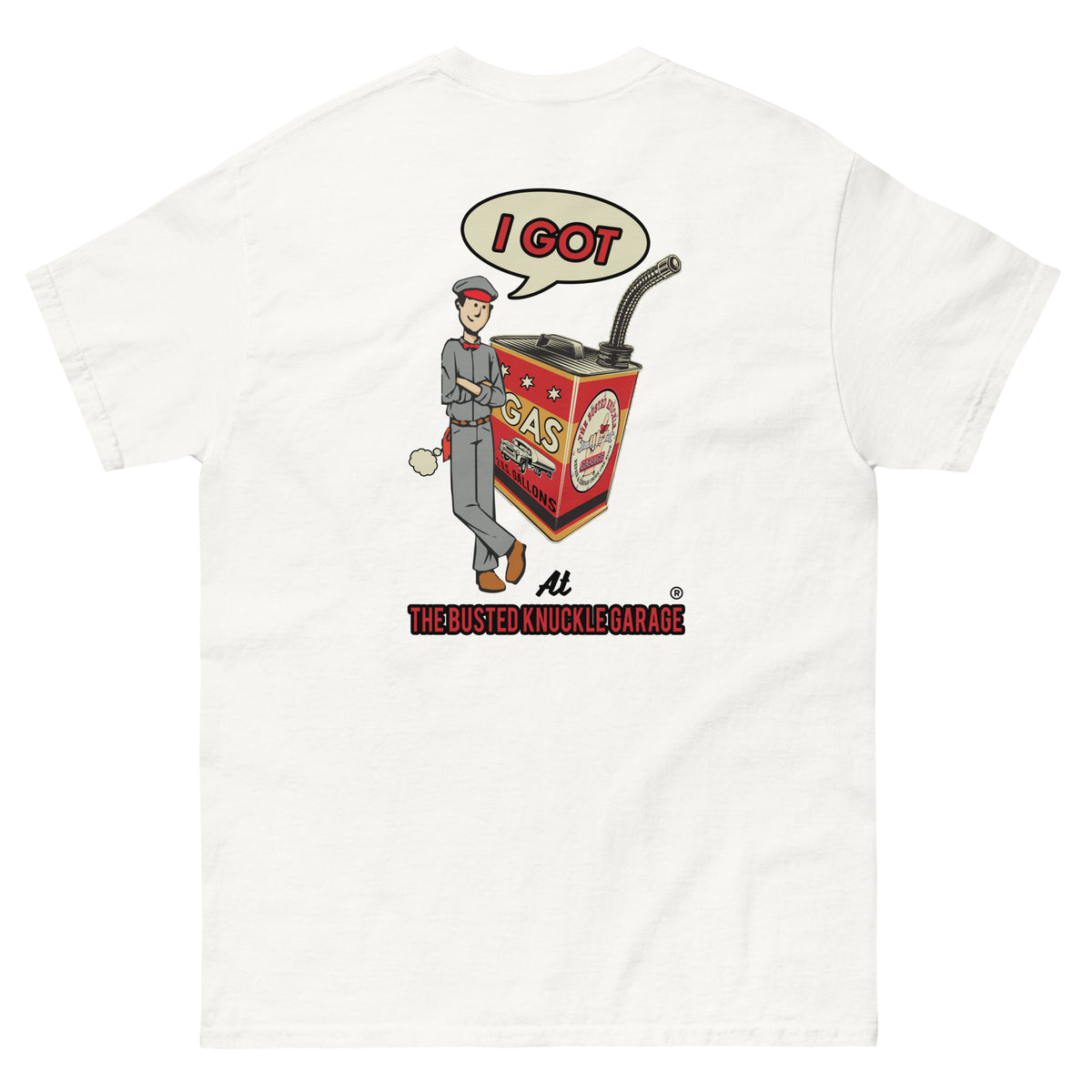 Busted Knuckle Garage Carguy Got Gas Two-Sided T-Shirt