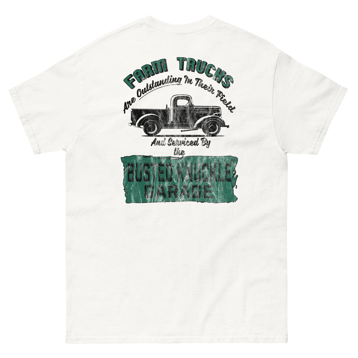 Busted Knuckle Garage Carguy Farm Truck Two-Sided T-Shirt