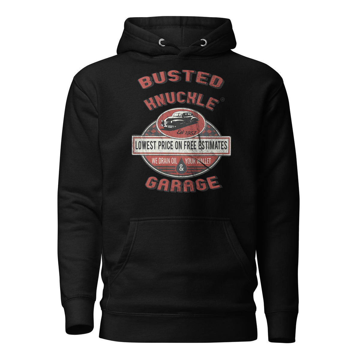 Busted Knuckle Garage Carguy Free Estimates Black Hoodie