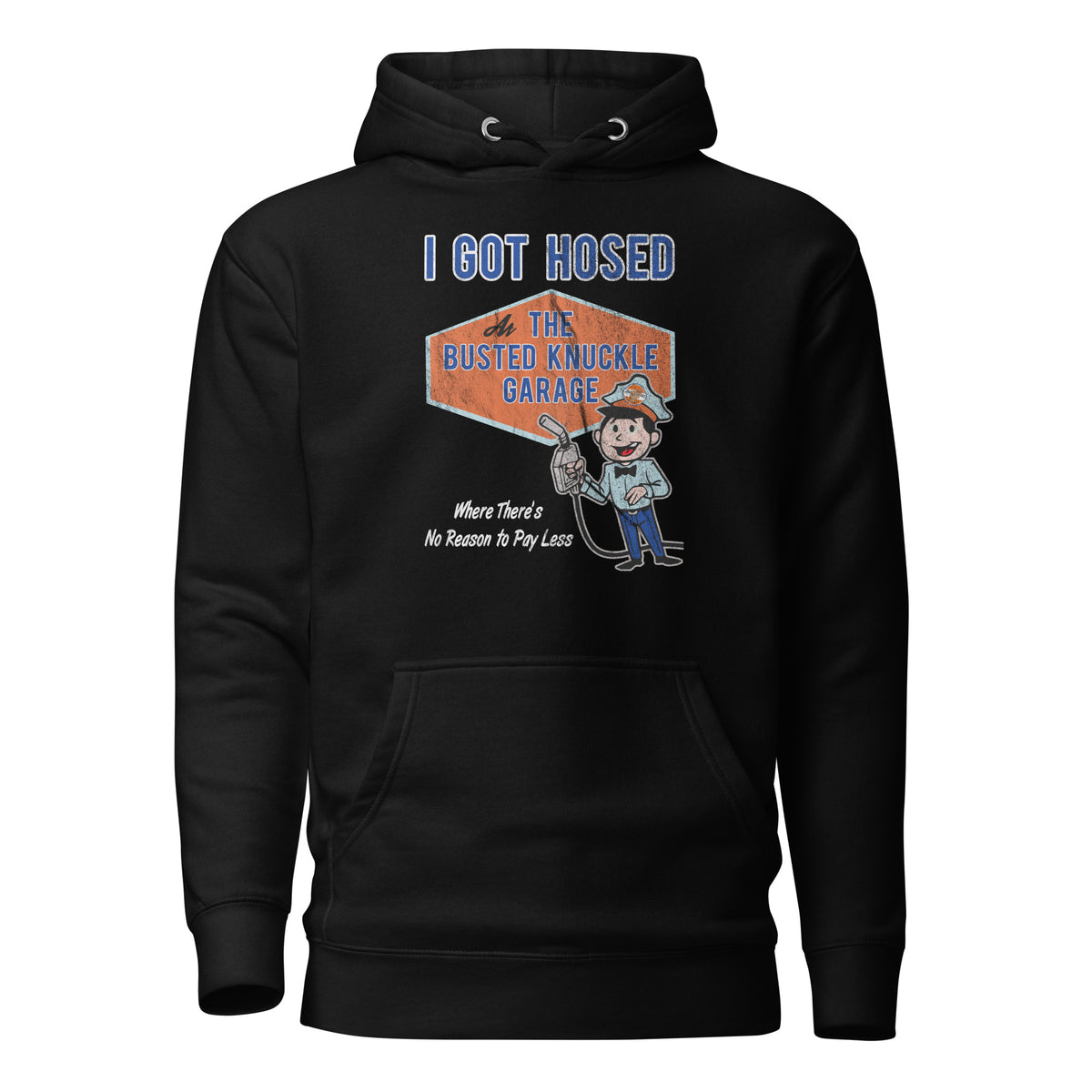 Busted Knuckle Garage Carguy  &quot;Got Hosed&quot; Black Hoodie