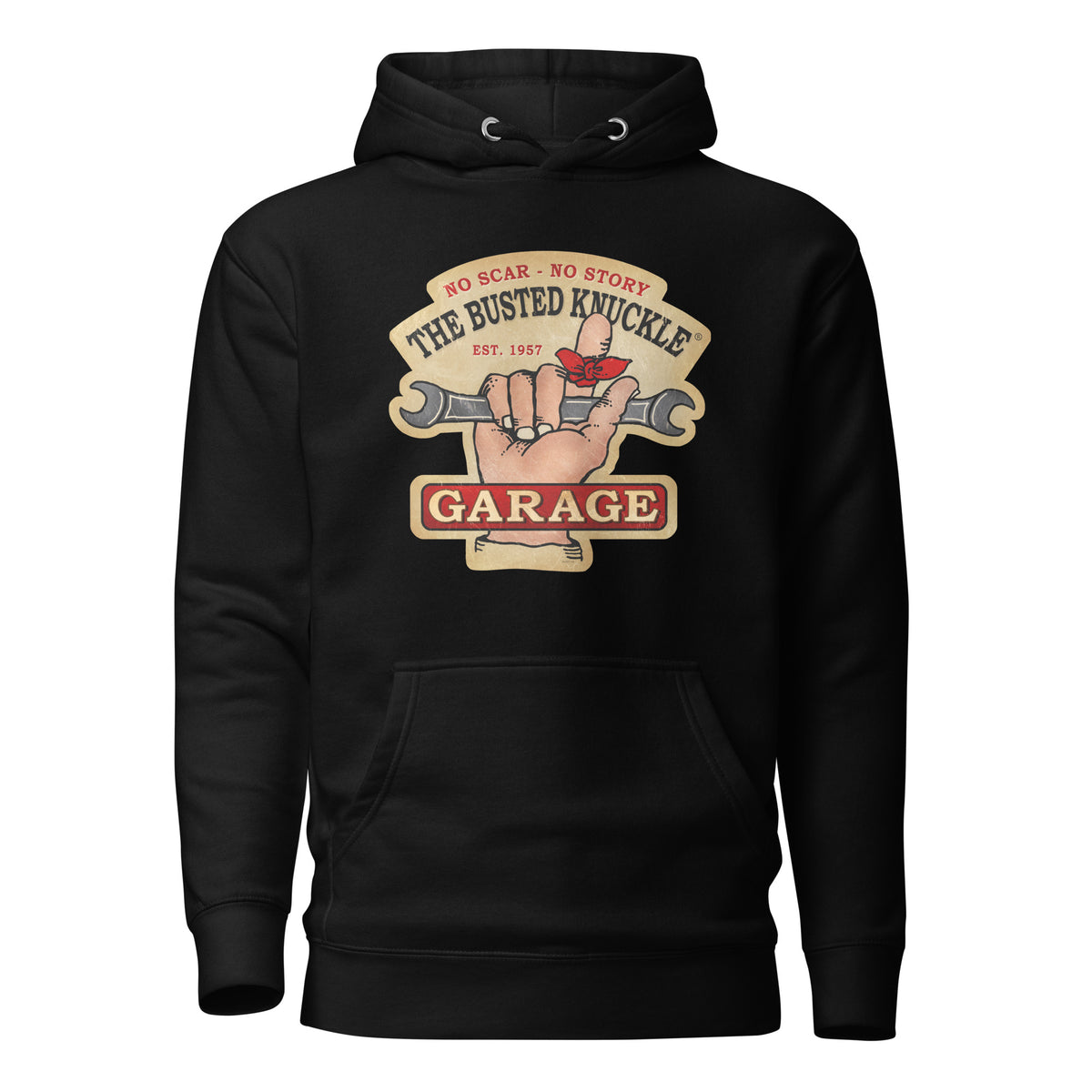 Busted Knuckle Garage Carguy Original Logo Black Hoodie