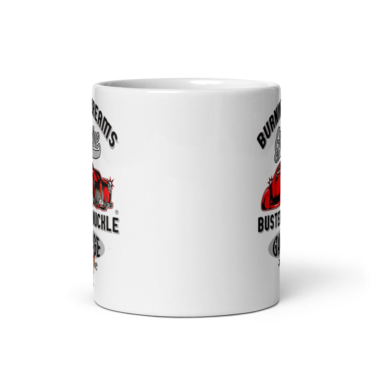 Busted Knuckle Garage Carguy Burnin&#39; Gasoline Hotrod Coffee Mug