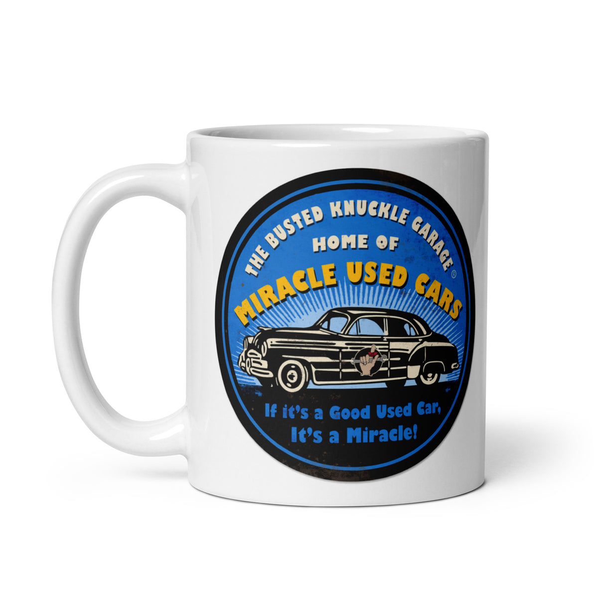 Busted Knuckle Garage Used Cars Coffee Mug