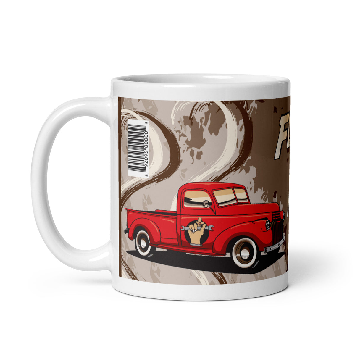 Busted Knuckle Garage Vintage Red Pickup Truck Car Guy Coffee Mug