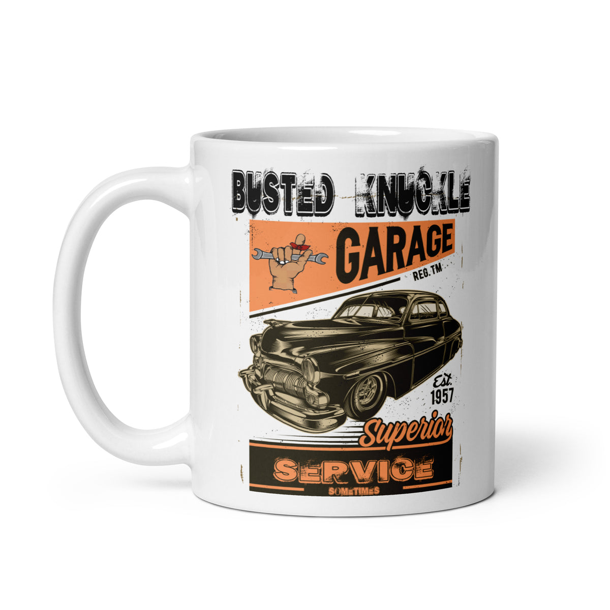 Busted Knuckle Garage Carguy Service Garage Coffee Mug