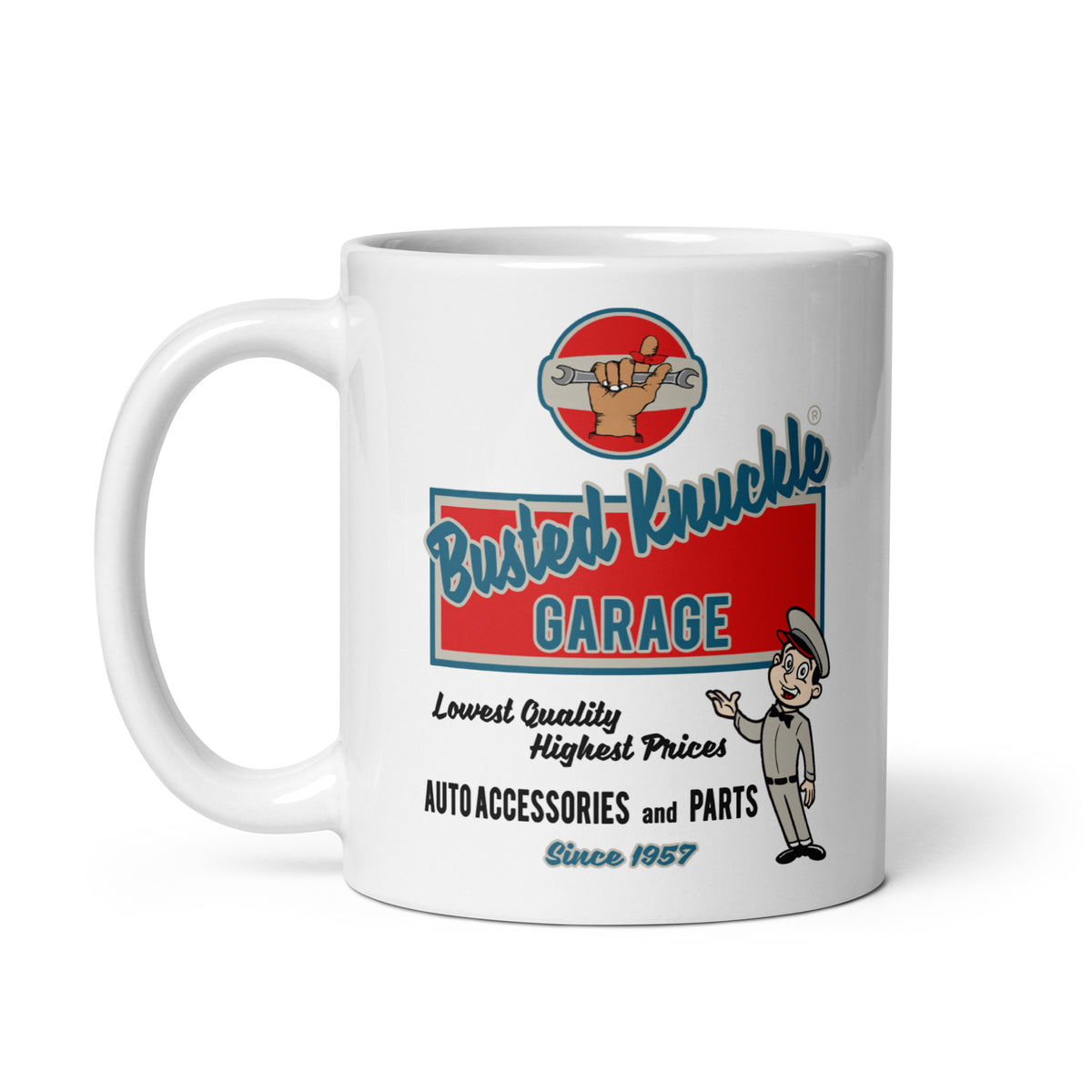 Busted Knuckle Garage Carguy Cheap Parts Coffee Mug