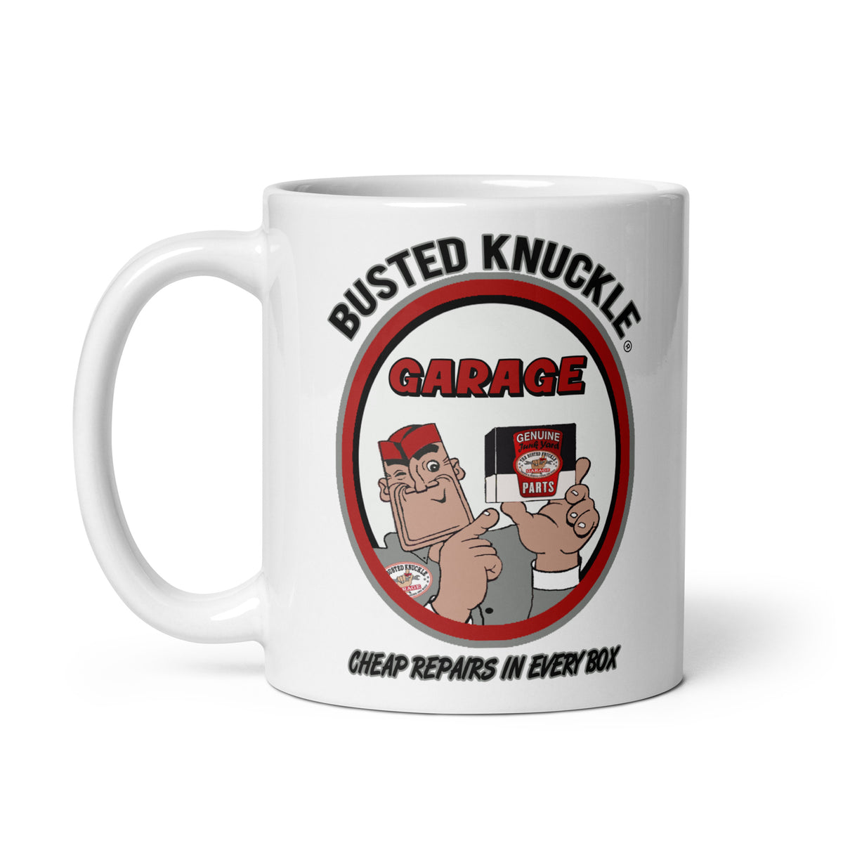 Busted Knuckle Garage Carguy Cheap Repairs Coffee Mug