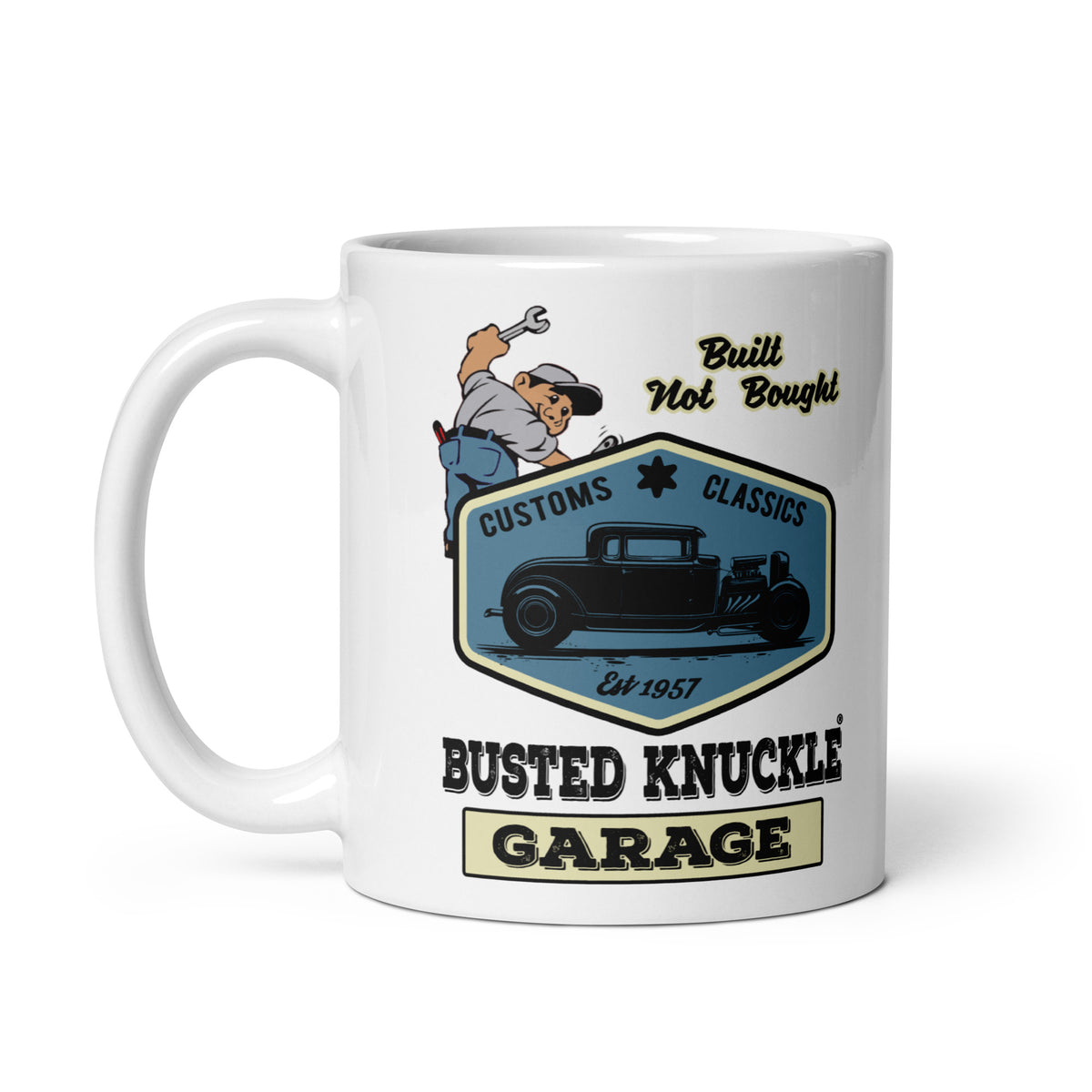 Busted Knuckle Garage Car Guy Built-Not-Bought Coffee Mug