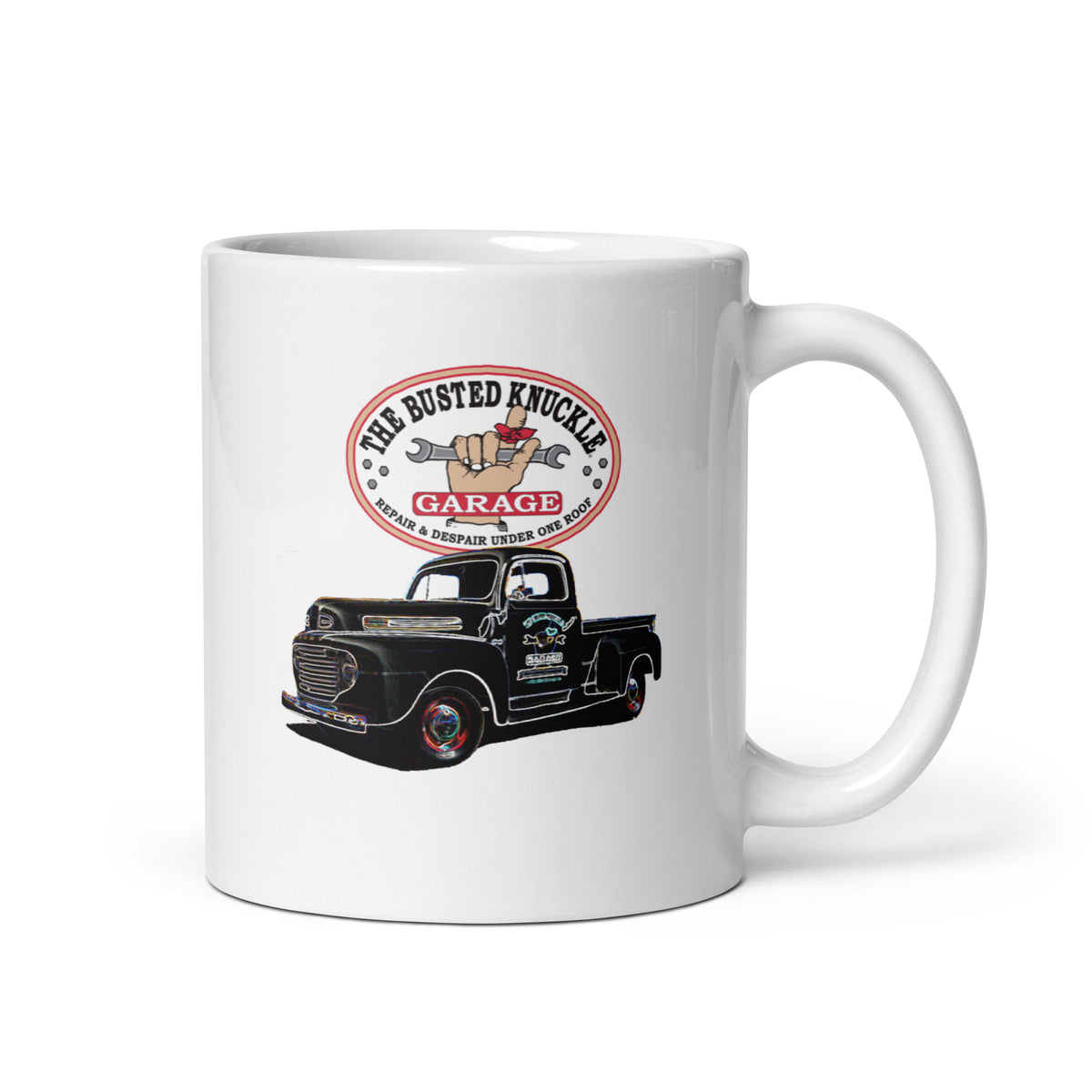 Busted Knuckle Garage  Carguy Old Pickup Truck Coffee Mug