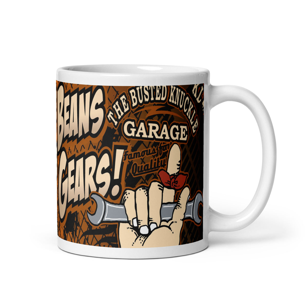 Busted Knuckle Garage Bang Shift Car Guy Coffee Mug