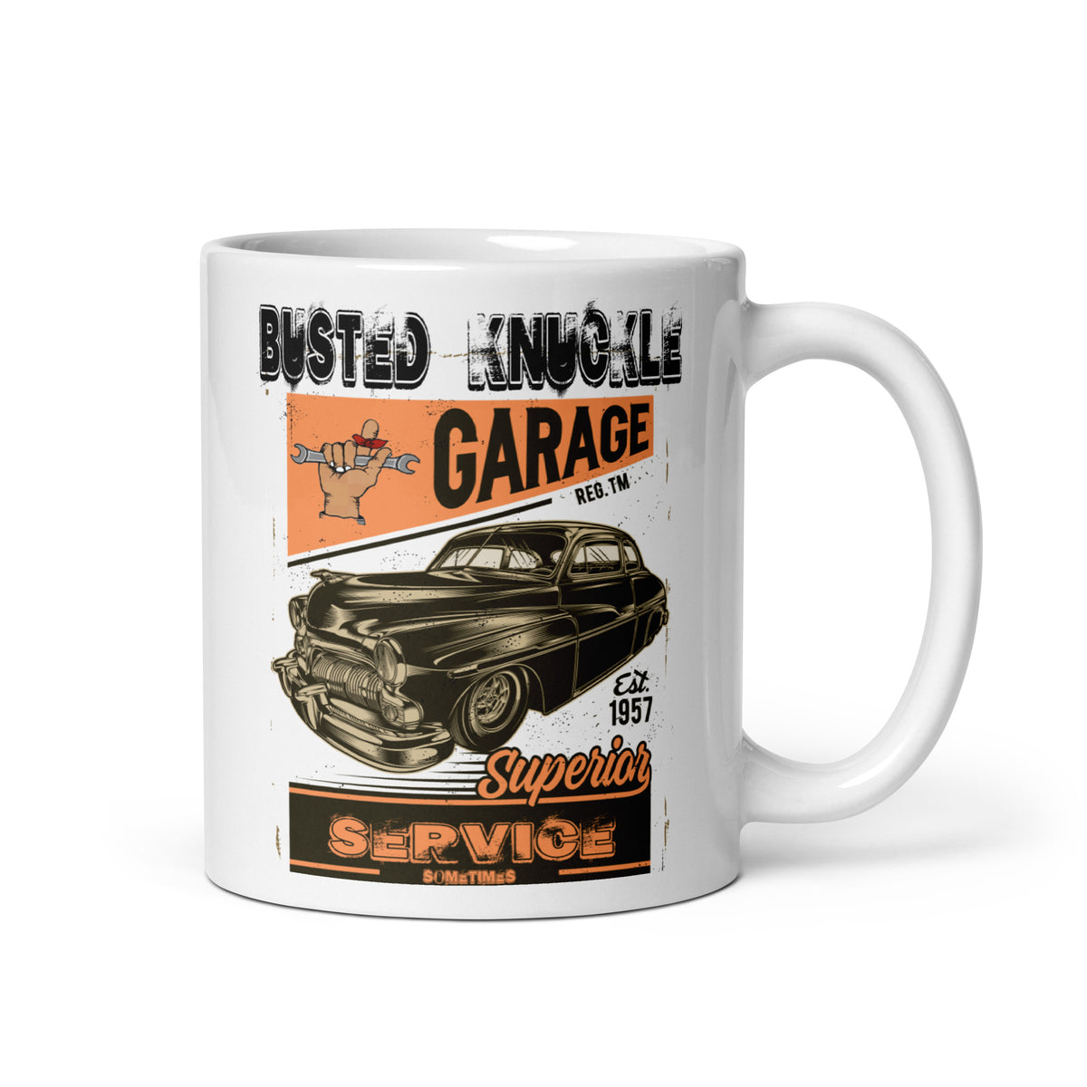 Busted Knuckle Garage Carguy Service Garage Coffee Mug