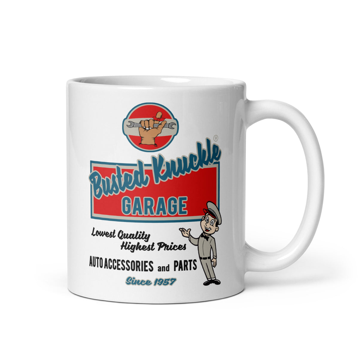 Busted Knuckle Garage Carguy Cheap Parts Coffee Mug