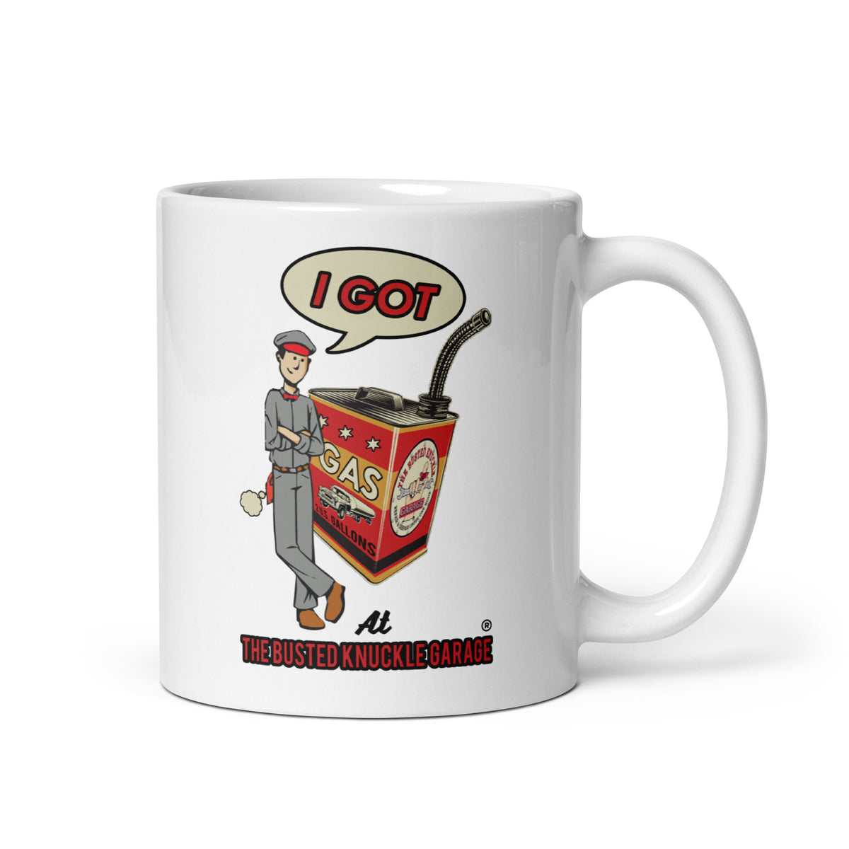 Busted Knuckle Garage Carguy Got Gas Coffee Mug