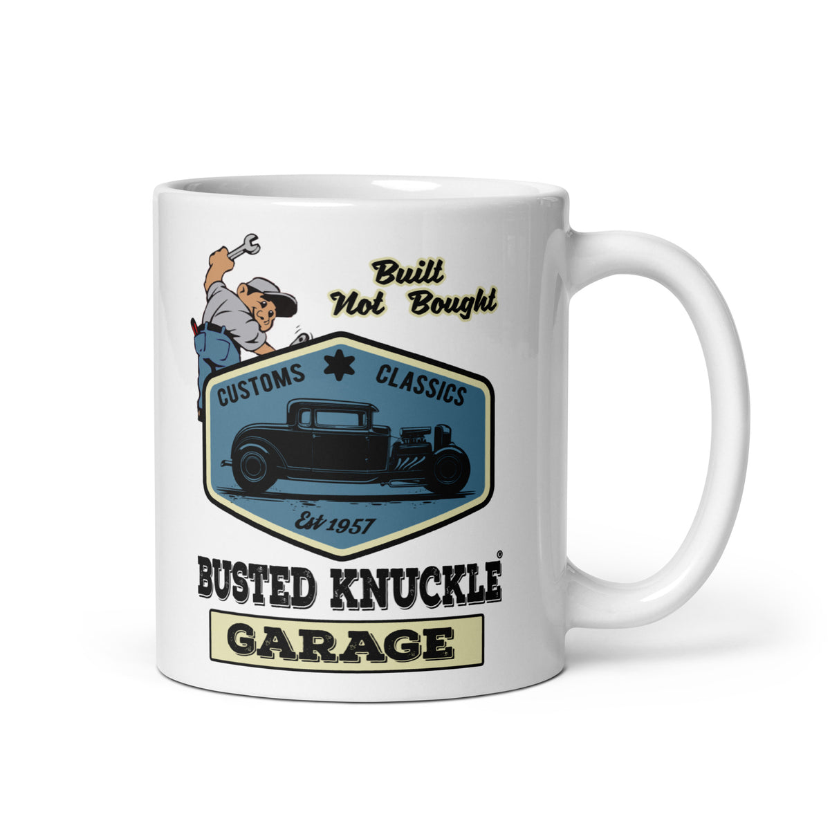 Busted Knuckle Garage Car Guy Built-Not-Bought Coffee Mug