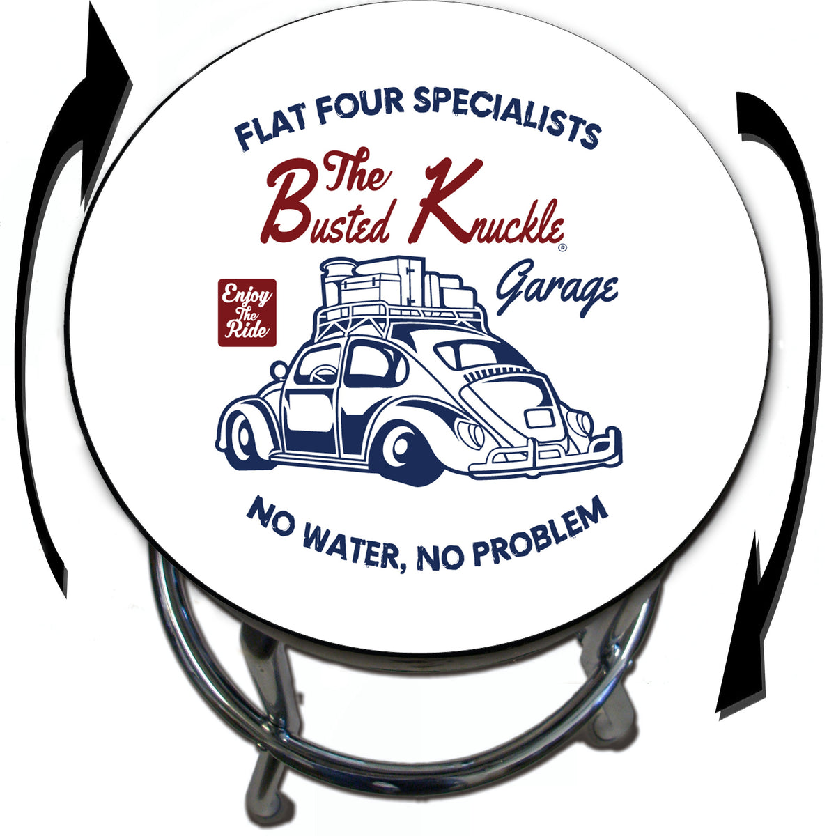 Busted Knuckle Garage Carguy Flat Four Repair Shop Stool