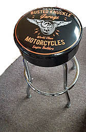 Busted Knuckle Garage Vintage Motorcycle Shop Stool