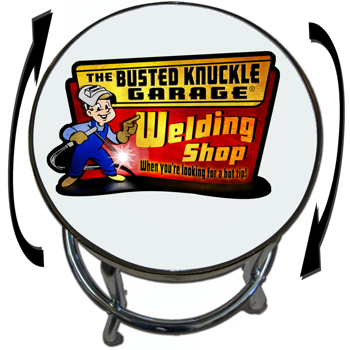 Busted Knuckle Garage Welding Shop Stool