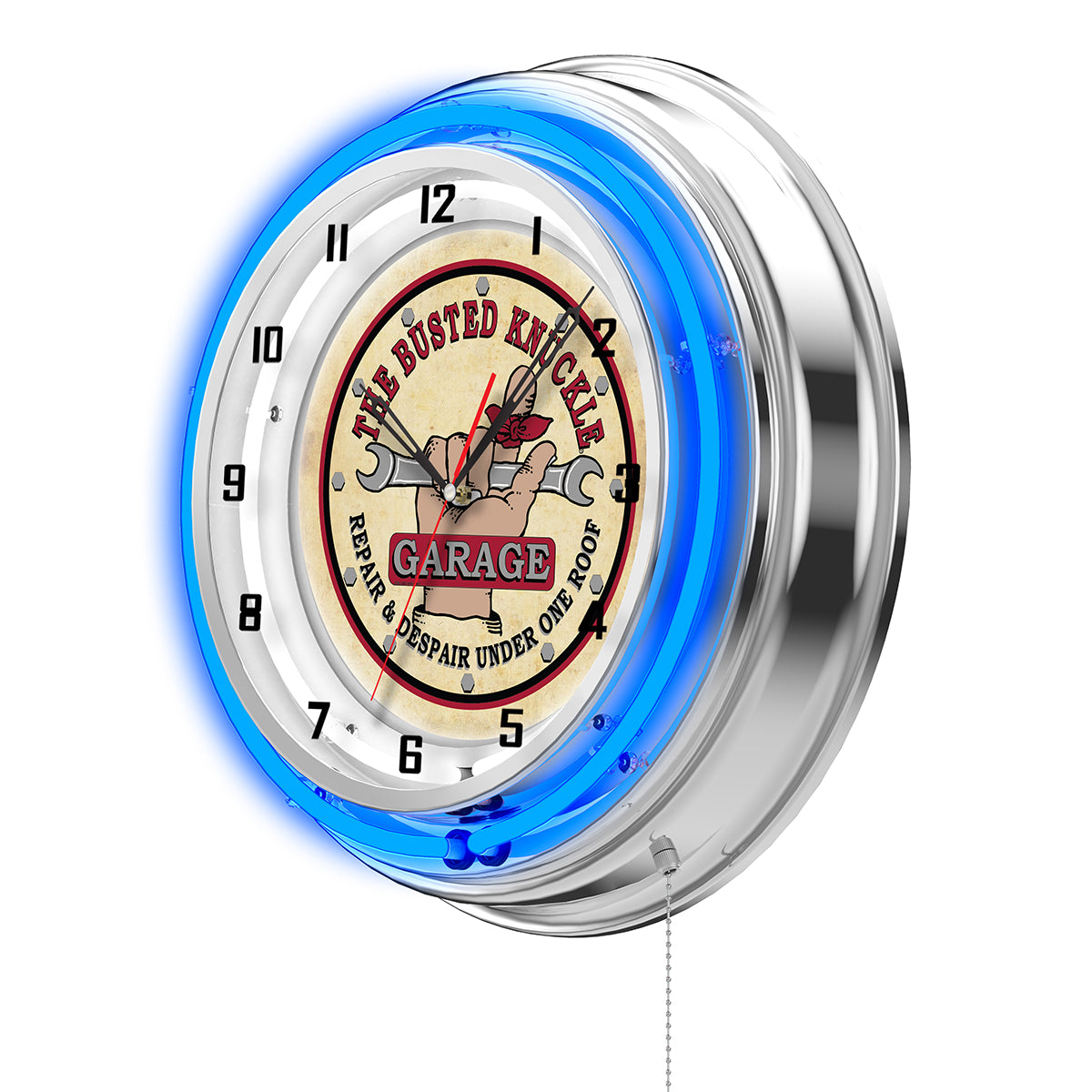 Neon Shop Clock / Busted Knuckle Garage