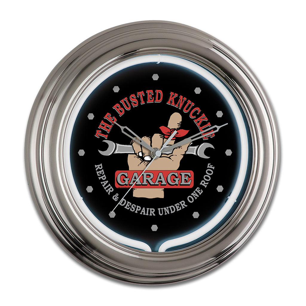 Car Guy Neon Clock - Busted Knuckle Garage Gifts & Gear