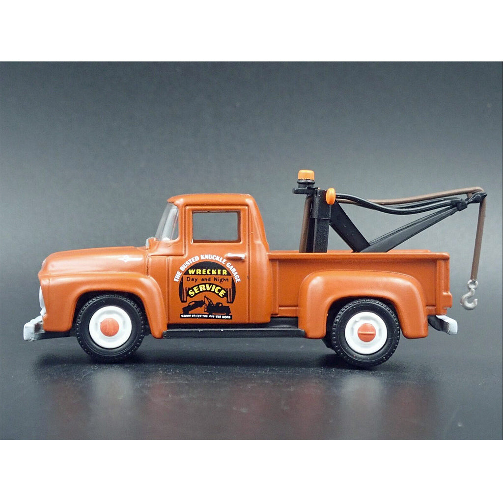 Busted Knuckle Garage Tow Truck Guy 1:64 Scale 1956 Ford Tow Truck Collectible