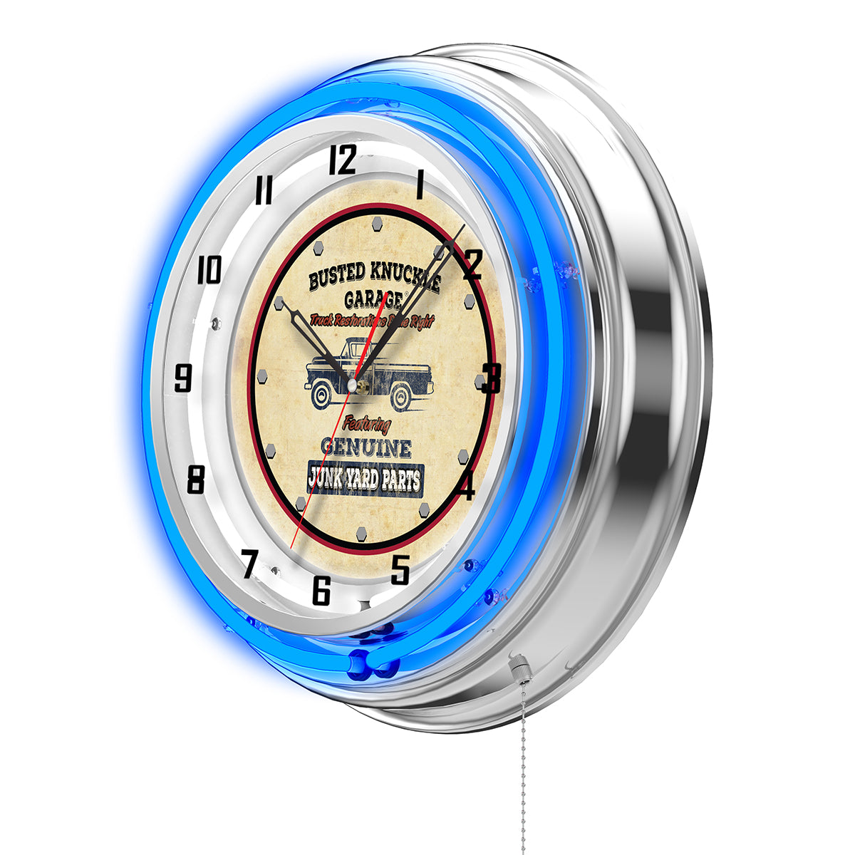 Neon Shop Clock / Busted Knuckle Garage