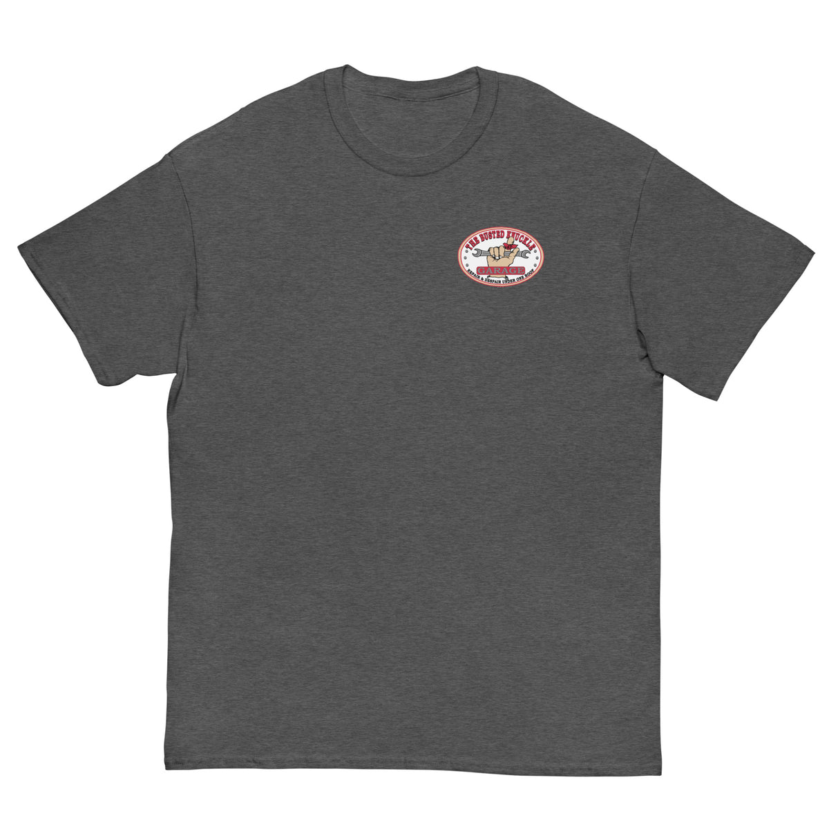Busted Knuckle Garage Old Crank Two-Sided Carguy T-Shirt