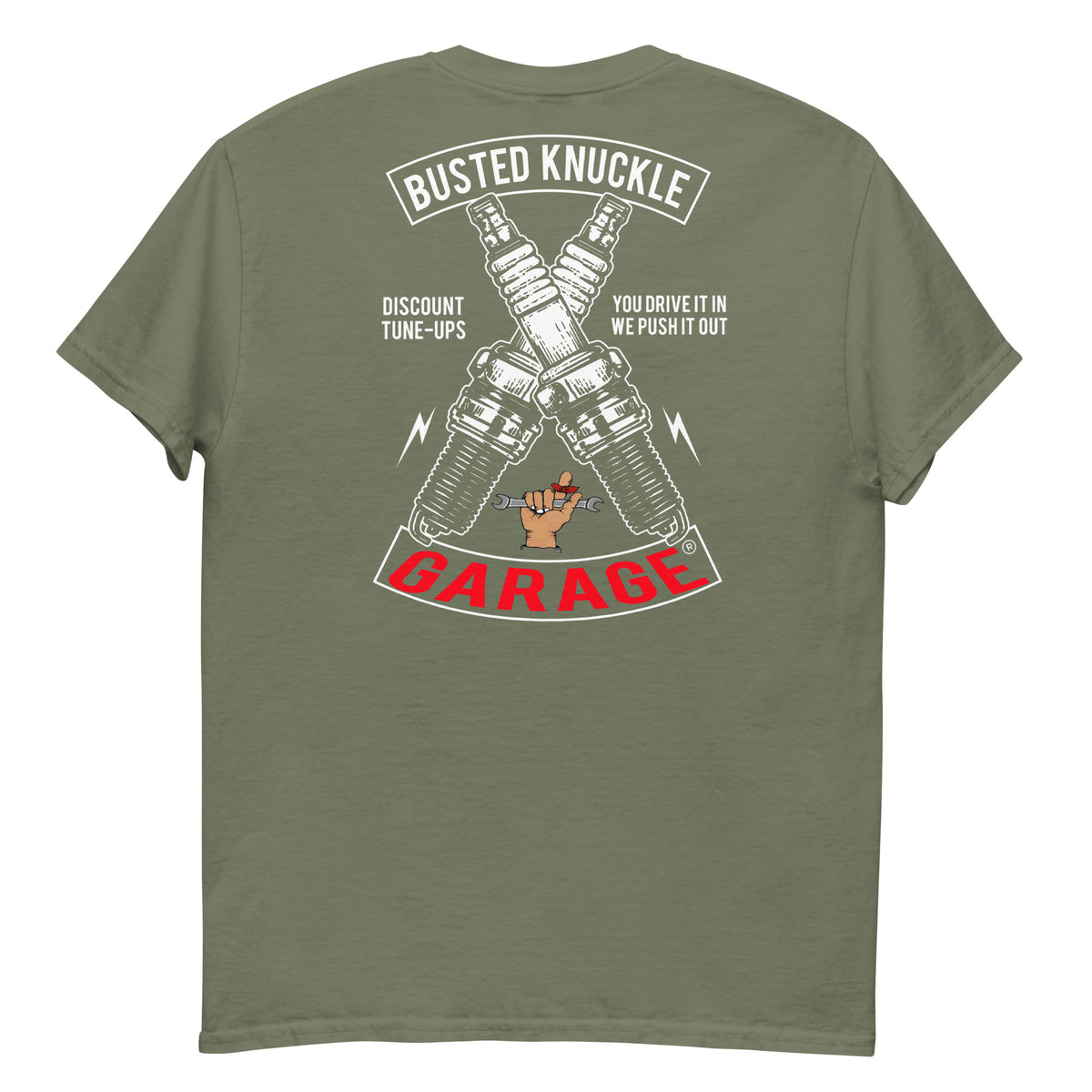 Busted Knuckle Garage Carguy Two Sided Tune-Up T-Shirt