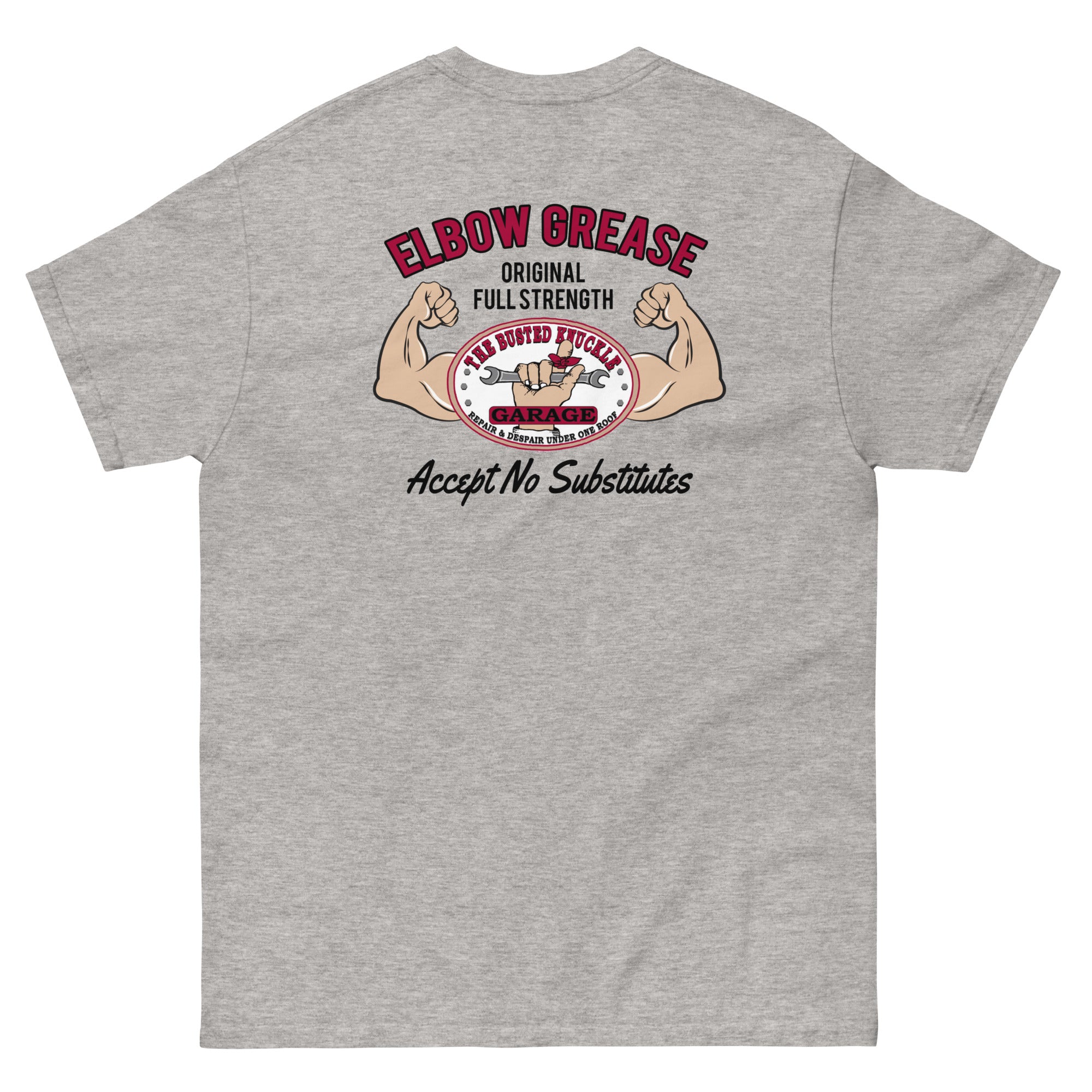 Busted Knuckle Garage Carguy Elbow Grease Two-Sided T-Shirt