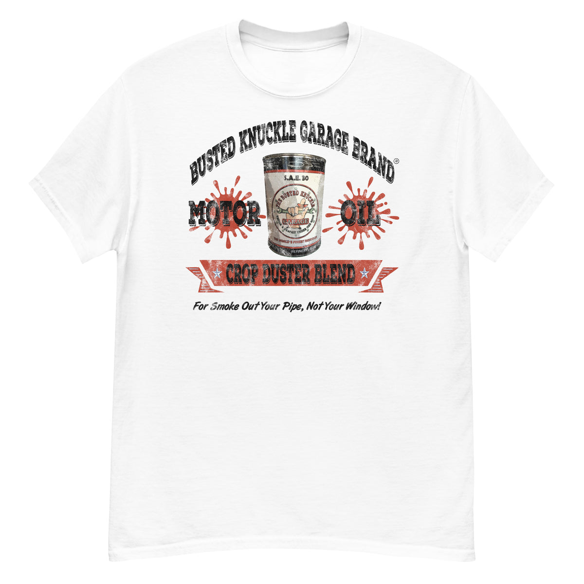 Busted Knuckle Garage Heavyweight Motor Oil Carguy T-Shirt