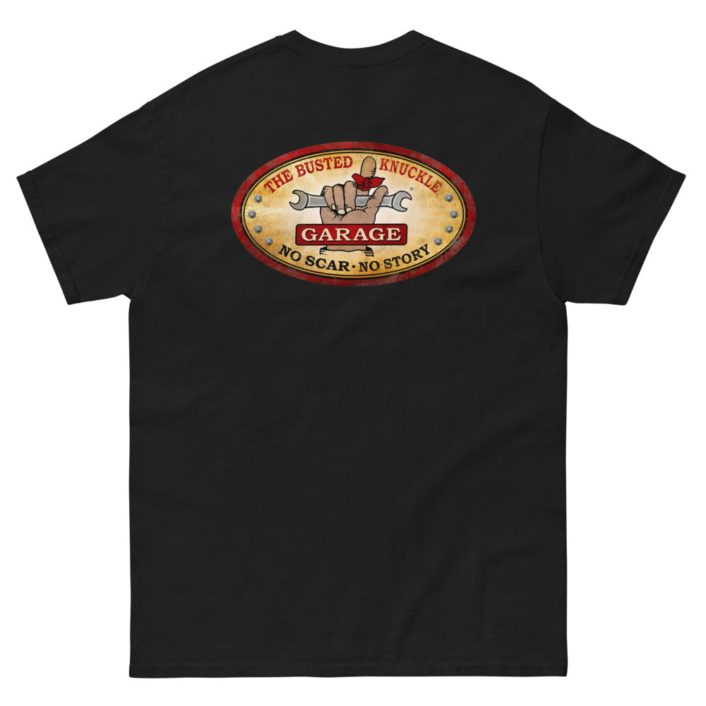 Busted Knuckle Garage ORIGINAL CLASSIC Two-Sided Carguy T-Shirt