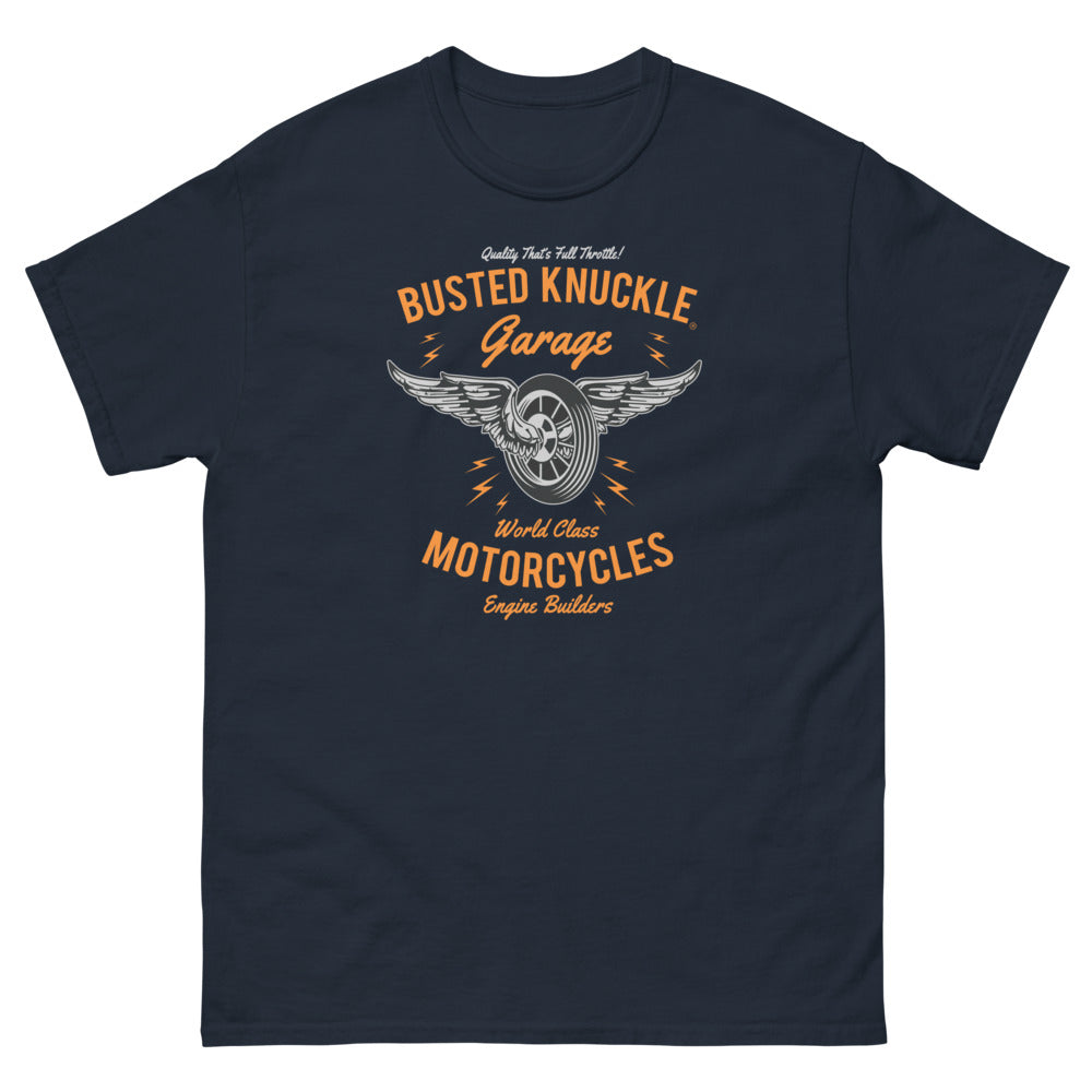 Busted Knuckle Garage Heavyweight Winged Wheel Motorcycle T-Shirt