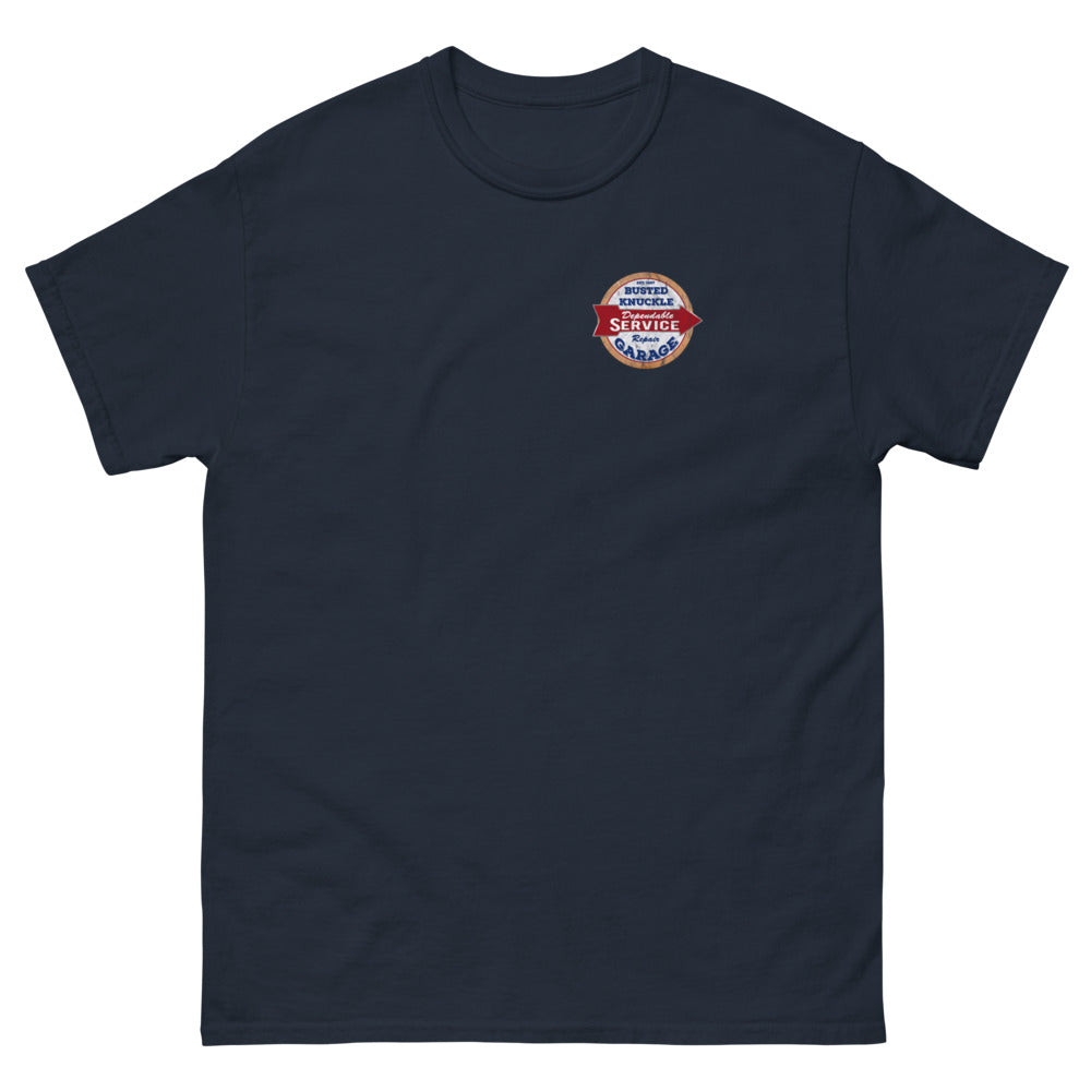 8YARS Men’s SideTuck Shirt Busted Knuckle Garage Carguy Service & Repair Two-Sided T