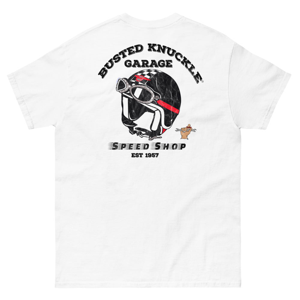 Busted Knuckle Garage Speed Shop Two-Sided Carguy T-Shirt