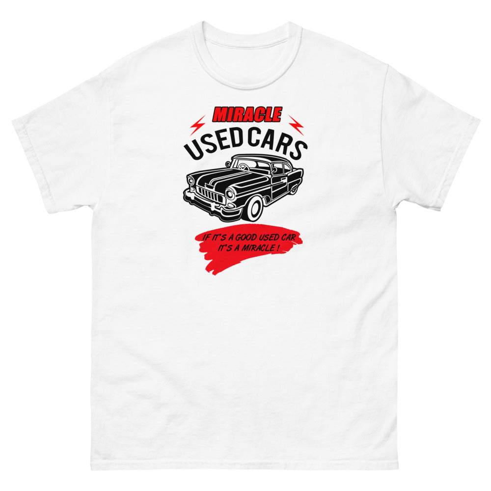 Busted Knuckle Garage Heavyweight Miracle Used Cars Carguy T-Shirt