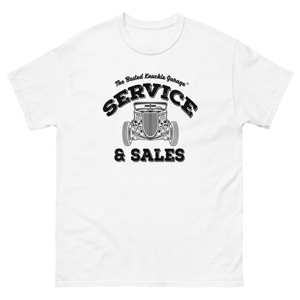 Busted Knuckle Garage Heavyweight Hotrod Sales &amp; Service Carguy T-Shirt