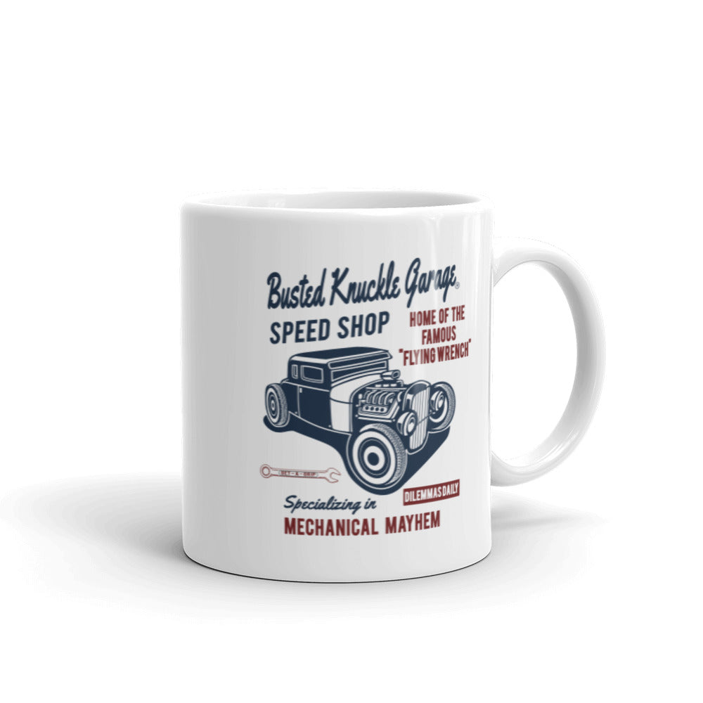 Busted Knuckle Garage Speed Shop Coffee Mug - Busted Knuckle