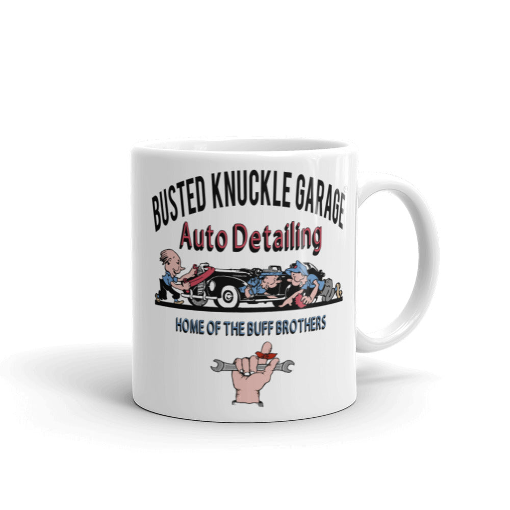 Busted Knuckle Garage Old Car Repair Coffee Mug - Busted Knuckle